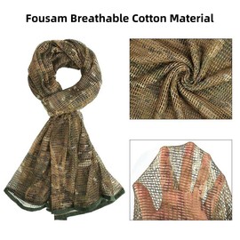 Fousam Sniper Veil,Camo Mesh Net Tactical Scarf for Hunting Shooting Wild Photography Military Outdoor Activities