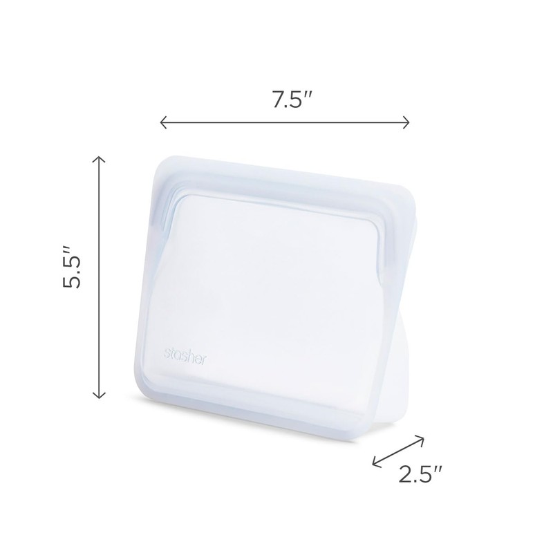 Stasher Reusable Silicone Storage Bag, Food Storage Container, Microwave and