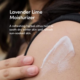 LATHER - Lavender Lime Body Moisturizer, 8 fl oz - Daily Hydrating Body Lotion - Essential Oils & Vitamins - Aloe, Safflower Oil, Almond Oil, & Amino Acids - Vegan & Cruelty Free - Beauty & Skin Care