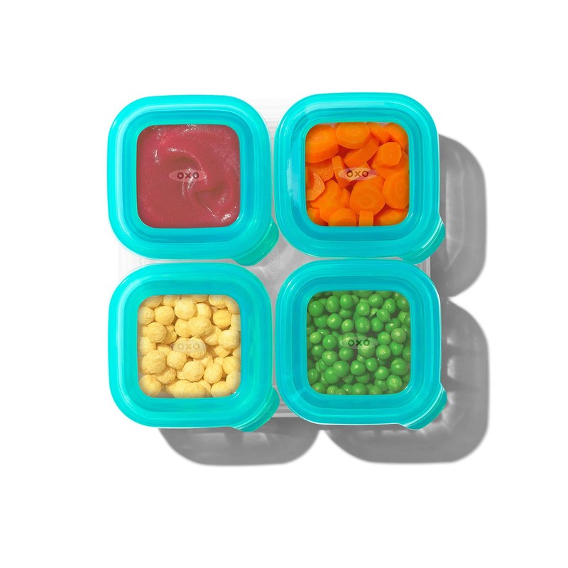 OXO Tot Silicone Baby Food Storage Container, Set of Four,