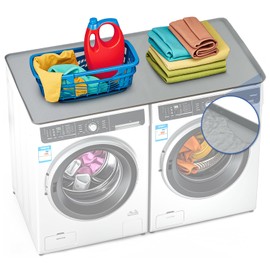 Washer and Dryer Covers for the Top, 51.2" x 25.6" Washer Dryer Countertop, Large Non-slip Waterproof Washer Dryer Top Protector, Dust-Proof Washer and Dryer Topper for Laundry & Kitchen