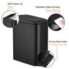 TIPGO Slim Bathroom Trash Can with Lid Soft Close, Step