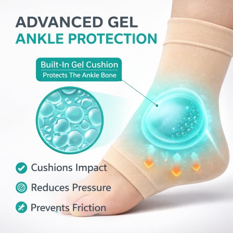 PediGel Gel Ankle Sleeve with Protective Gel Pad – Ankle