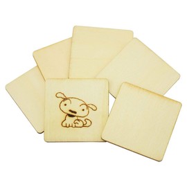 100 Stück 6 * 6cm Holzscheiben Baumscheibe Holzplättchen Holz Scheiben Verzierungen Holz Log Scheiben DIY Hochzeit Dekoration DIY Handwerk Handarbeit Holz Etiketten Sitzplatten Gemälde