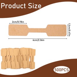 500pcs Blank Jewelry Price Tags Stickers Easy Peel Off, Self Adhesive Price Tags Labels Kraft Blank Label Stickers Small Price Stickers Bracelet Tags Pricing Stickers Jewelry Tags for Ring, Crafts