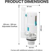 Zodazoqa Double Button Remote Control Split Drain Valve Toilet Drain