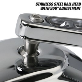 Pacewalker Muscle Rear View Mirrors with LED Turn Signals Light for H-arley Davidson VROD V-Rod VRSCF CHROME