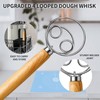 TEEVEA Danish Dough Whisk Stainless Steel Dough Hook Dutch Whisk