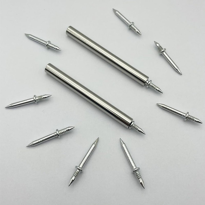 UtySty 200 Pack Double Head Skirting Nails Wooden Steps Thread