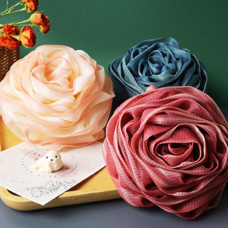 Tinopui Body Sponge, Rose, Bath Sponge, Body Sponge, Dense Foam,