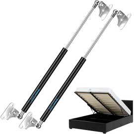 30 Inch 100Lb/445N Gas Struts Shocks, Gas Spring Prop Lift Support with L-Type Mounting Brackets for Heavy Lid RV Bed Bar Window Boat Hatch Toolbox Lid Basement Floor TV Cabinet Trap Door, 2 PCS