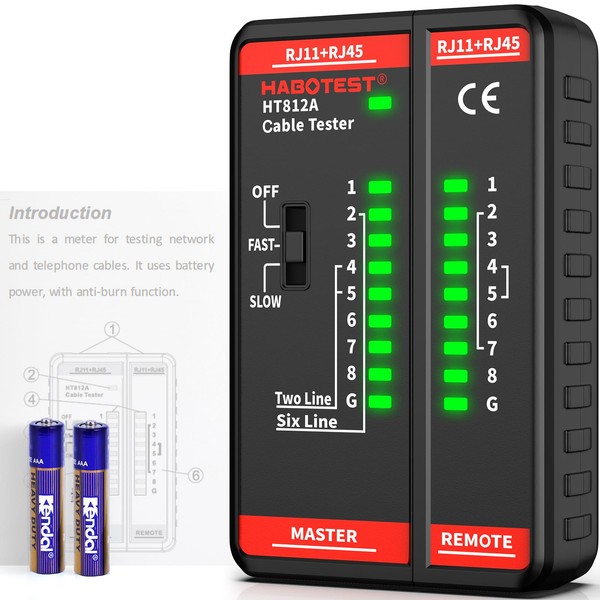Network Ethernet Cable Tester for LAN RJ45 RJ45 CAT5 CAT5E