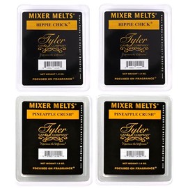 Elanze Designs Tyler Candle Hippie Chick and Pineapple Crush Scented Mixer Melts; Pack of 4