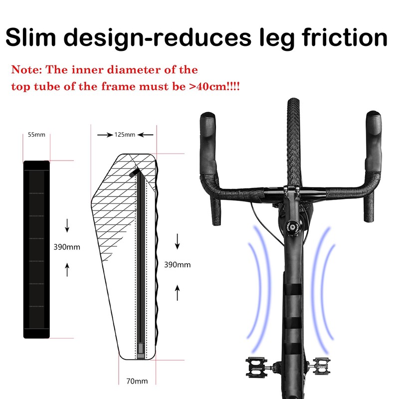 Kapsuen Bike Frame Bag - 2.5L Waterproof Cycling Triangle Bag