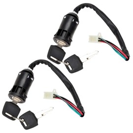 HIAORS 4 Wire Pin Ignition Key Switch Set for Tao Tao Coolster Baja Hawk Sunl Apollo Z20 DB-007 Coleman Roketa 50cc 70cc 90cc 110cc 125cc 150cc Chinese Pit Dirt Bike ATV Quad 4 Wheeler Scooter Parts