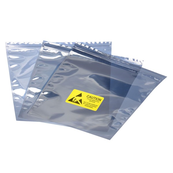 Rebower Anti Static Bags ESD Shielding Bags Resealable with Labels,
