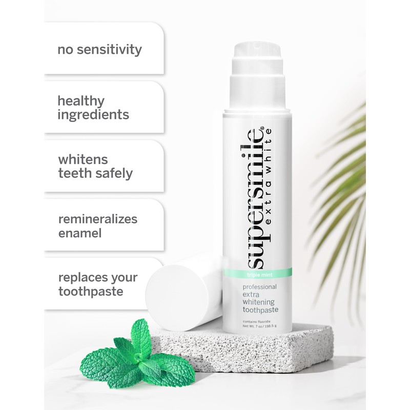 Supersmile Extra White Triple Mint Whitening Toothpaste Pump – Professional