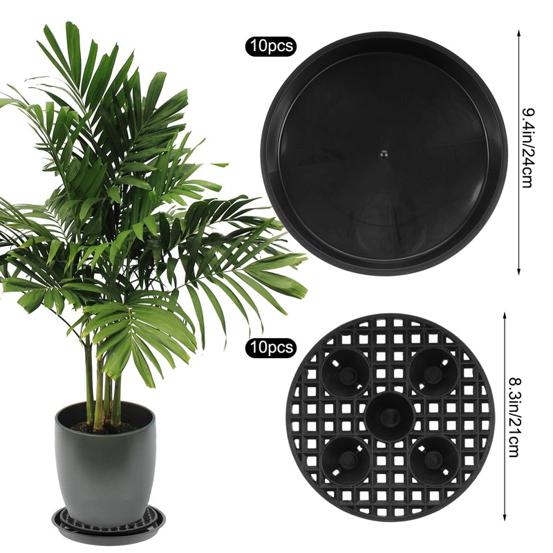 10 Set Invisble Hanging Basket Self Watering Insert, 9.4” Hanging