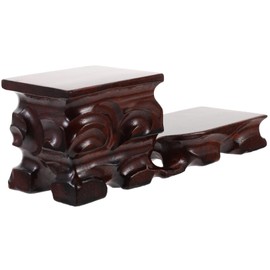 Mipcase 1PC Versatile Wooden Base for Flowerpots Chinese Style Desktop Stand for Home Retail Shop Display Multi Purpose Use Housewarming present No Assembly Required