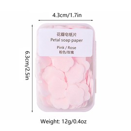 E I F E R Portable Flower-Shaped Soap Sheets - 4-Pack (400 Sheets) - Lemon, Milk, Rose, and Jasmine Scents with Dust-Proof PP Case