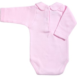 BABIDU Baby-Unisex's Body Cuello Algodon Bodysuit, Pink, 1 Month