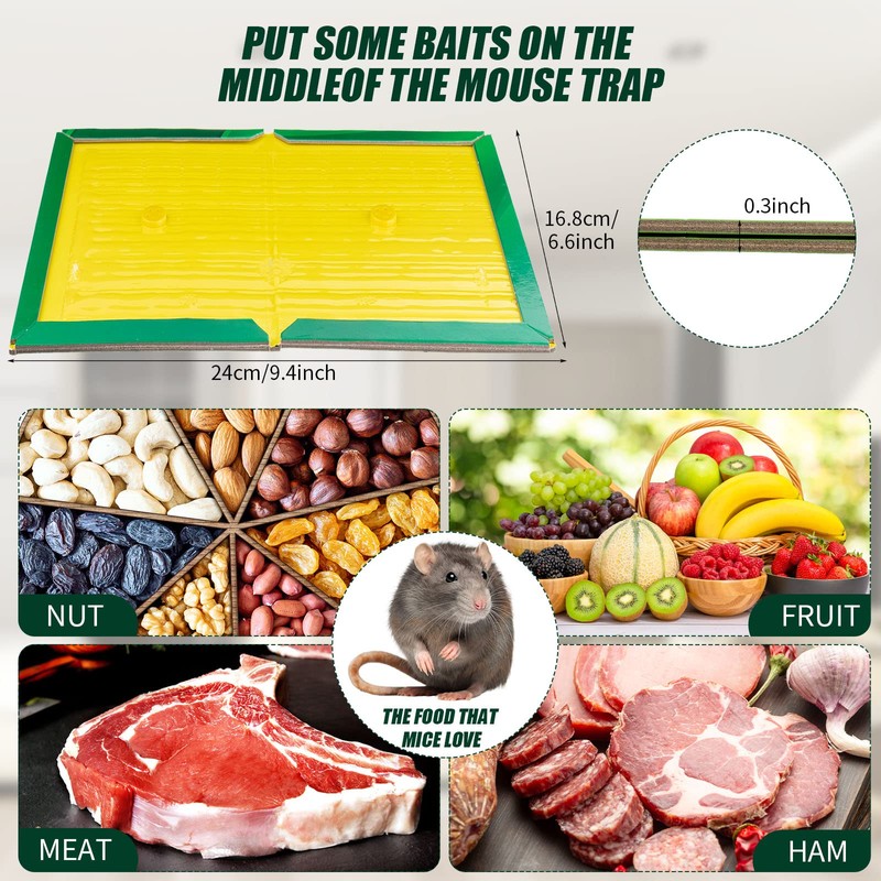 Qualirey 30 Pcs Large Sticky Traps for Mice and Rats