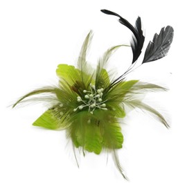 Multi-function Feather Flower Brooch Pins & Hair Clips for Women Girls Corsage Brooch Party Ceremony Accessories Dance Banquet Pins Headdress