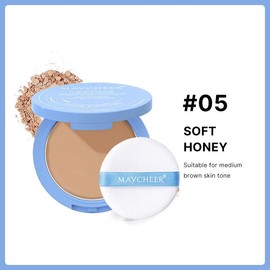 MAYCHEER Setting Powder,Matte Texture,Oil Control, Setting,Conceals Flaws,Brightens Skin Tone,Waterproof & Sweatproof,Clear Flawless Cosmetic Radiant - Color: 【05#】Soft Honey