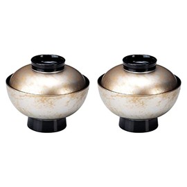 J-kitchens Set of 2 (Pair of Bowls) 4 Inch Straight Sensai Bowls, Gold and Silver Yakumo
