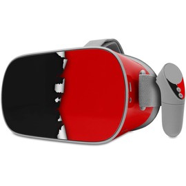 Decal Style Skin Wrap Compatible with Oculus Go Headset - Ripped Colors Black Red (Oculus NOT Included)
