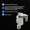 kör4u Flush-Mounted Siphon for Washing Machines with Stainless Steel Panel,
