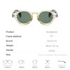 WDZAYXC Round Polarized Sunglasses with Thick Frame for Men and