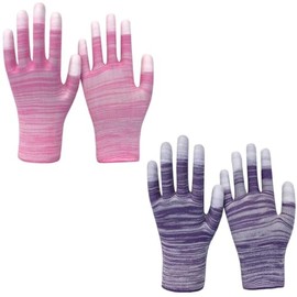 2Pairs Quilting Gloves Quilting Grip Gloves for Free Motion Sewing Lightweight and Form-Fitting Nylon-Knit Support Gloves for Quilters(Medium)