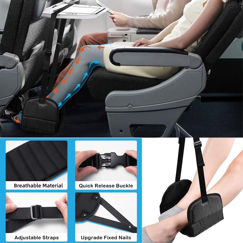 VireEyU Travel Set: Airplane Footrest & Neck Pillow - Height