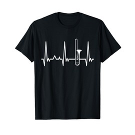 Trombonist Gift Music Heartbeat Trombone T-Shirt