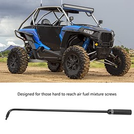 Acouto Herramienta de Ajuste de Tornillo Piloto de Carburador Herramienta de Ajuste de Tornillo Piloto de Carburador de 16,34 Pulgadas Cabeza en ángulo de 110 ° Metal Universal para ATV UTV Herramien