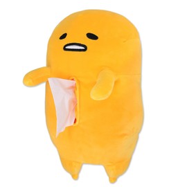 Roffatide Anime Gudetama Tissue Box Cartoon The Lazy Egg Plush Doll Tissue Cover Creative Paper Holder Napkin Box Paper Storage for Car Home Bathroom