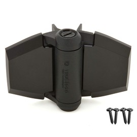 D&D Technologies TCA3L2S3BTS TruClose Regular Duty Gate Hinges, for Self Closing Wood and Vinyl Gates up to 66 Pounds, with Alignment Legs, Gloss Black, 2 Count