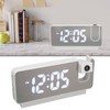 Projection Alarm Clock USB Rechargeable White Light Snooze Function Adjustable