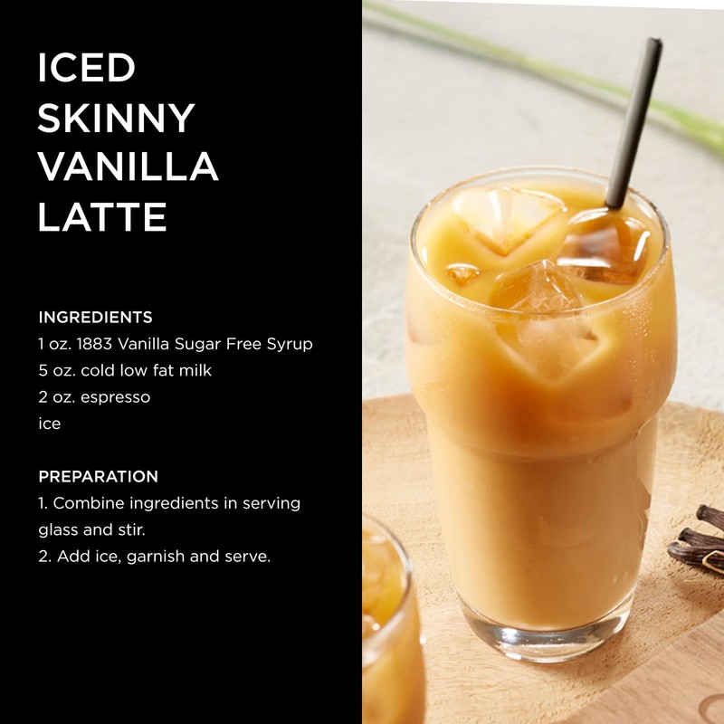 1883 Sugar Free Vanilla Syrup – Sugar Free Vanilla Coffee