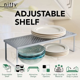 Nifty Expandable Shelf Rack Adjustable- Silver