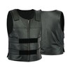Men Bullet Proof style Leather Motorcycle Vest for bikers Tactical