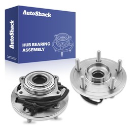 AutoShack Pair of 2 Front Wheel Hub and Bearing Assembly with ABS Driver and Passenger Side Replacement for 2017 2018 2019 2020 Chrysler Pacifica 3.6L V6 AWD FWD 4-Lugs HB615175PR