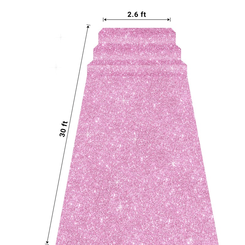 Glitter Carpet Runner for Party -200 GSM Thickness Non-Woven Fabric