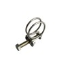 Stainless Steel Double Wire Hose Clips 18-22mm Pond Pipe Screw