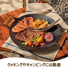 CMPCTR (Newest Improved Model) Iron Plate Handle Cover Urethane Coating Home Iron Plate Camping Case Outdoor Multi-Griddle, Easy to Install, Anti-Scald (JHQ13.0 inches (33 cm) (Enclosed Both Sides)