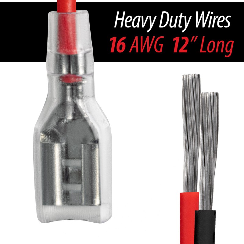 SLA Battery Terminal Leads, Female Spade Quick Connect/Disconnect 6.3mm F2