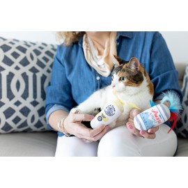 Pearhead Pet Crinkle, Feather, Catnip, and Teaser Pawty Time Cat Toy Set, Owner Playtime Accessory, Must Have Kitten Accessories