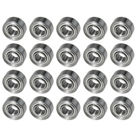 Bxian 20PCS 683ZZ Carbon Steel Bearings Deep Groove Bearing with Double Dust Cap 3x7x3mm Double Protection Jewellery Toy Swivel Bearing Suitable for Industrial Equipment Motor Roller Office Equipment