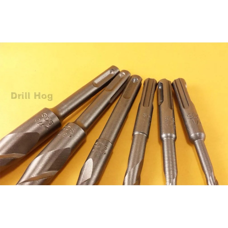 Drill Hog 6 Pc SDS Plus Masonry Bit 1/4 to